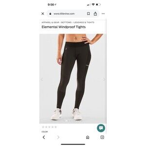 SmartWool Elemental Windproof Leggings / Tights Womens M / Medium Black.